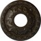 Ekena Millwork Leaf Ceiling Medallion (Canopies up to 4 3/4"), 11 3/8"OD x 3 5/8"ID x 1 1/8"P, Stone Hearth Crackle CM11LFSHC - alternate 1